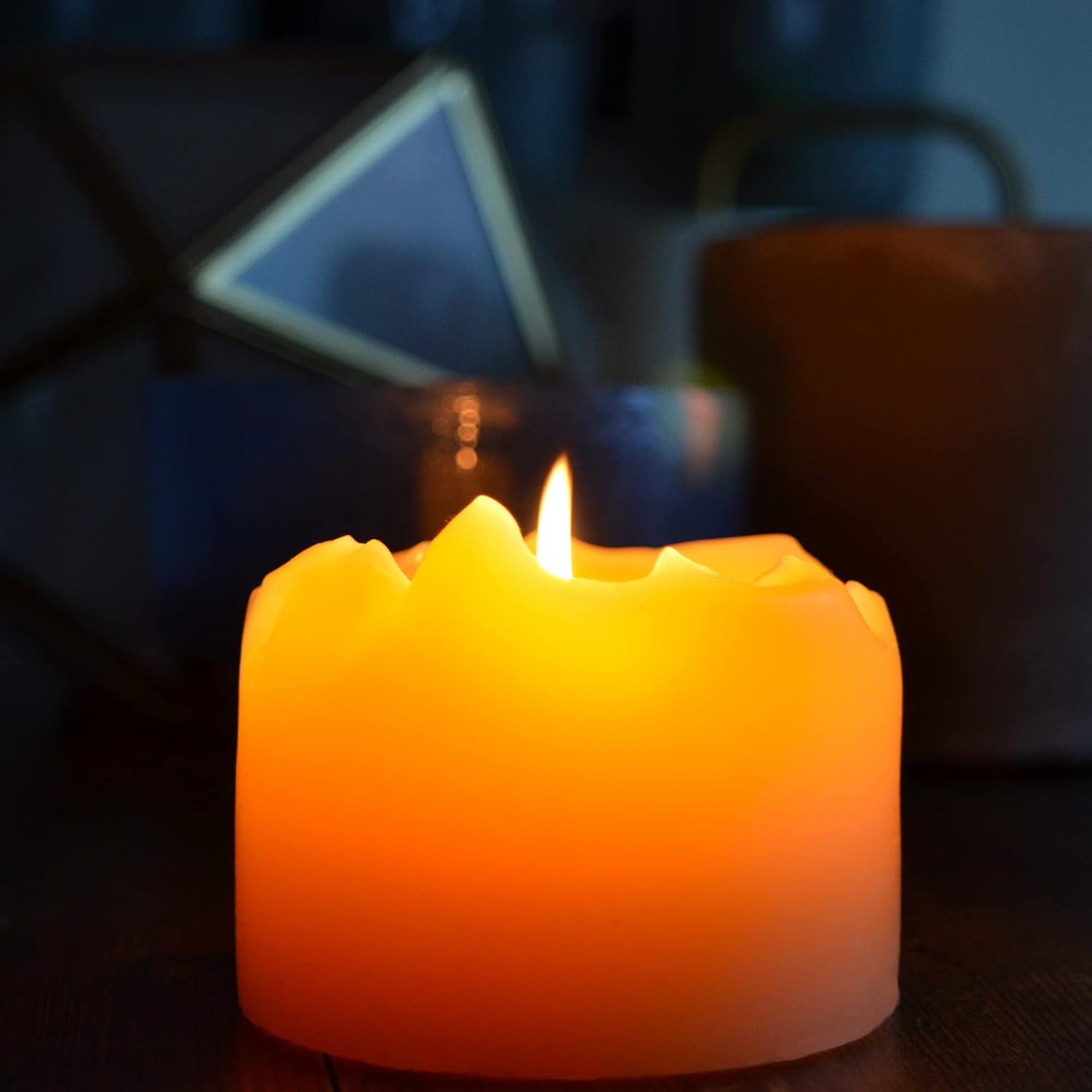 Bluecorn Beeswax 100% Pure Beeswax Pillar Candles | Natural Beeswax Candles, Unscented Yellow Candles | Soy, Paraffin, & Fragrance Free | 3x3, 50 Hour Burn Time | Handmade in Colorado - Image 2