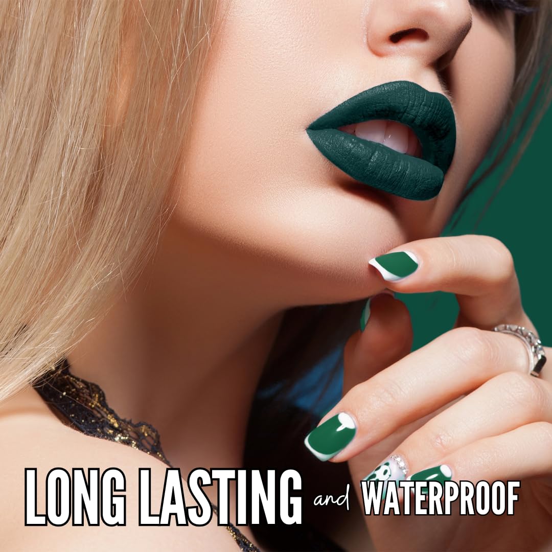 Mynena Dark Green Lip Stain Long-Lasting Waterproof | Lightweight Comfortable Non-Drying | High Pigment Intense Color Liquid Matte Lipstick | Paraben-Free Talc-Free Vegan & Cruelty-Free | Jocelyne - Image 7