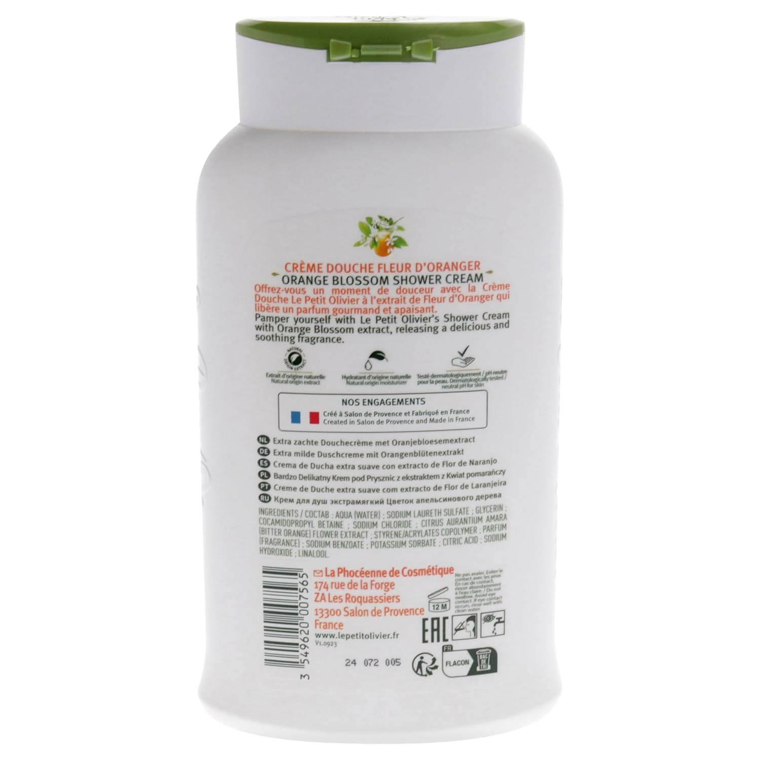 Nourishing Orange Blossom Shower Cream for Women 8.4 oz Gentle Cleanser All Skin Types - Image 2