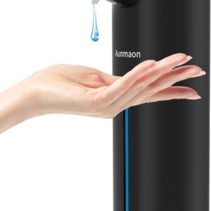 Automatic Soap Dispenser Touchless, Modern, Kitchen & Bathroom, Hands-Free, Adjustable Volume, Long Battery Life, Compatible with Thick & Thin Soap, Easy for Toddlers, Clog-Free, Black