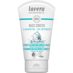 lavera basis sensitiv wash gel aloe vera & jojoba - Revitalizes & refreshes - Vegan plant active ingredients - natural cosmetics - Natural & innovative facial cleansing - 4.2 Fl Oz