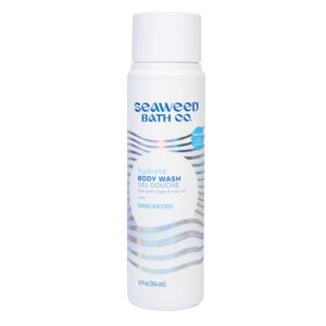 Seaweed Bath Co. Hydrate Body Wash, Unscented, 12 Ounce, Fragrance Free Shower Gel for Men & Women, Vegan, Paraben Free, Sulfate Free, Cruelty Free