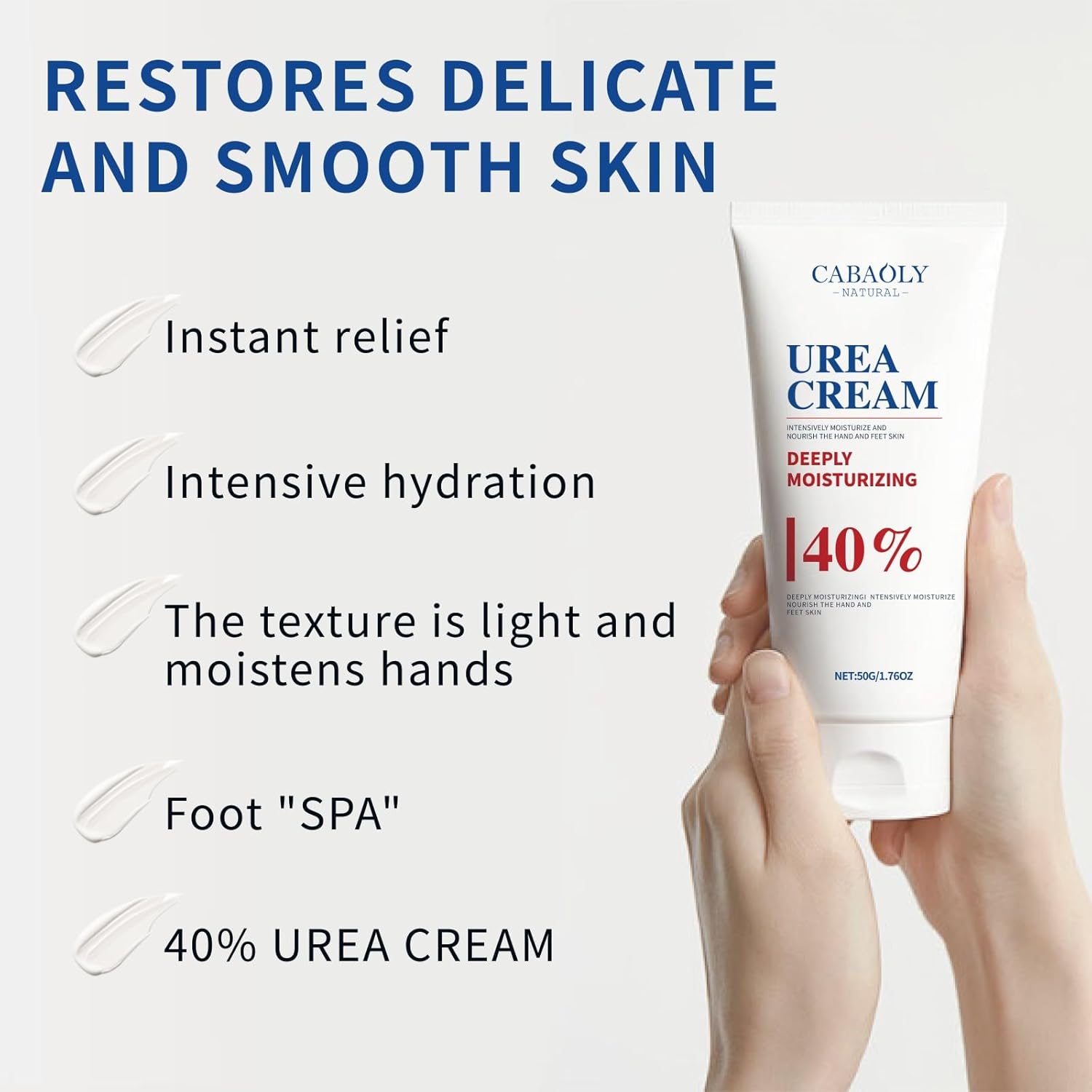 Urea Cream 40% is suitable for the repair and care of dry and cracked feet, heels, knees, elbows and hands. Portable hand cream with moisturizing properties - Image 4