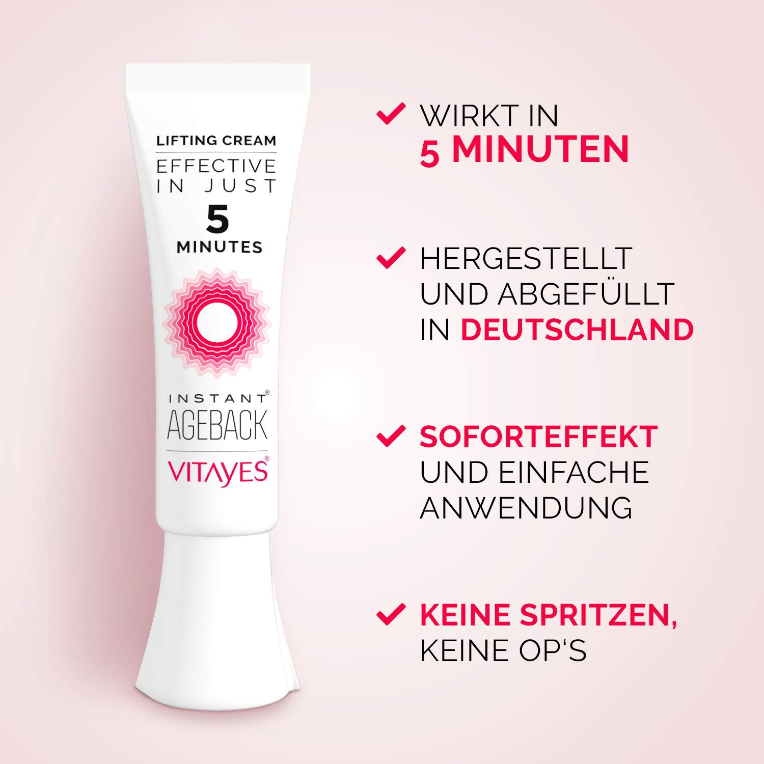 VITAYES Instant Ageback Lifting Cream 0.24 Oz for Dark Circles and Wrinkles - Image 6
