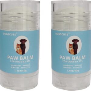 Dog Paw Balm for Dogs & Cats, 2 Pack Dog Paw Pad Balm Paw Protector, Moisturizer & Soother for Dry Cracked Paws, Puppy Essentials