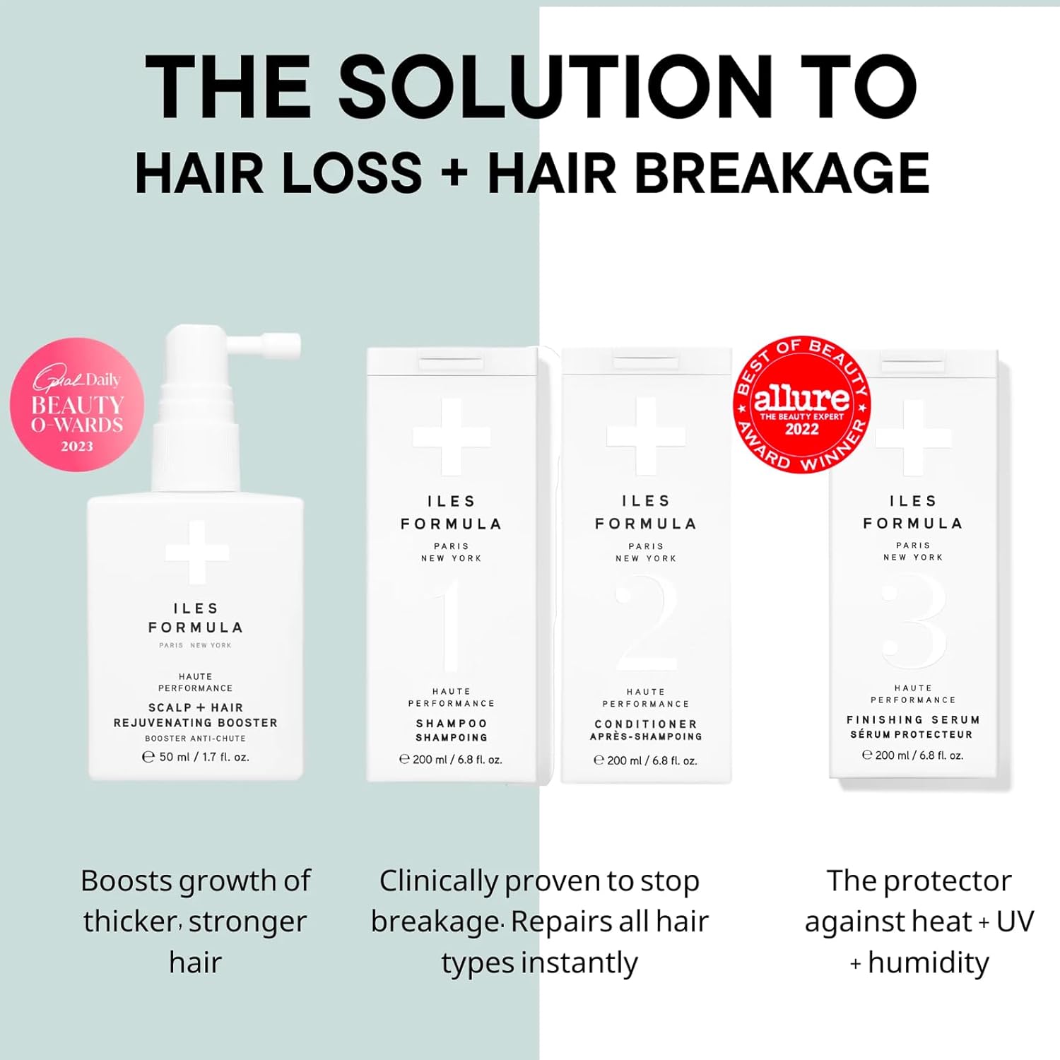 ILES FORMULA Signature Collection Box – Shampoo + Conditioner + Finishing Serum & Comb - Repairs, Protects, Stops Hair Breakage, Botanical Formula for All Hair Types, 6.8 Fl Oz (200 ML) Each - Image 4