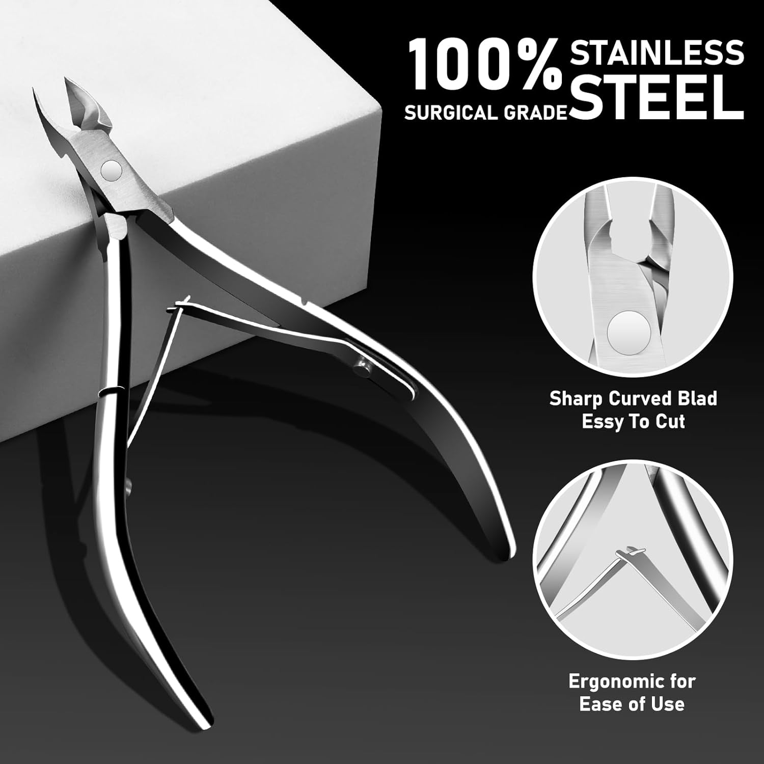 Ingrown Toenail Tool Kit, Ingrown Toenail Removal Kit: Ingrown Toenail Clippers, Ingrown Toenail File and Lifters, Under Nail Cleaner - Professional Pedicure Tools Set for Effective Treatment - Image 4