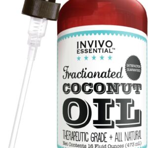 Fractionated Coconut Oil Premium Therapeutic Grade 16 Ounce Liquid Carrier Oil for Aromatherapy Relaxing Massage and Diluting Essential Oils with Pump and eBook