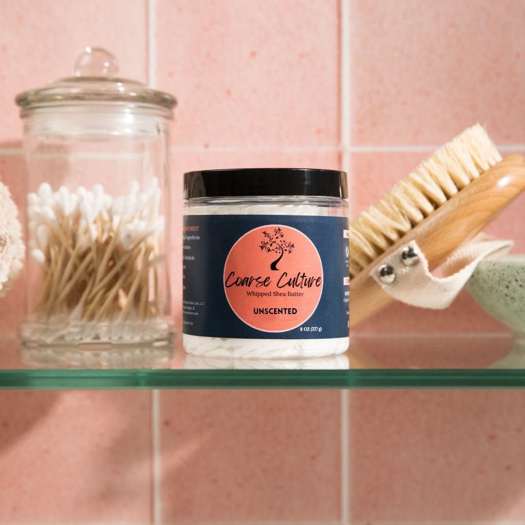 8 Fl Oz Unscented 100% Vegan Whipped Shea Butter for Skin and Hair - Image 3