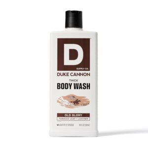 Duke Cannon Supply Co. Thick High Viscosity Body Wash Body Wash - 3X Thicker, Plant-Based, Mineral-Enriched Body Wash For Men - Mens Body Scrub - Old Glory Scent