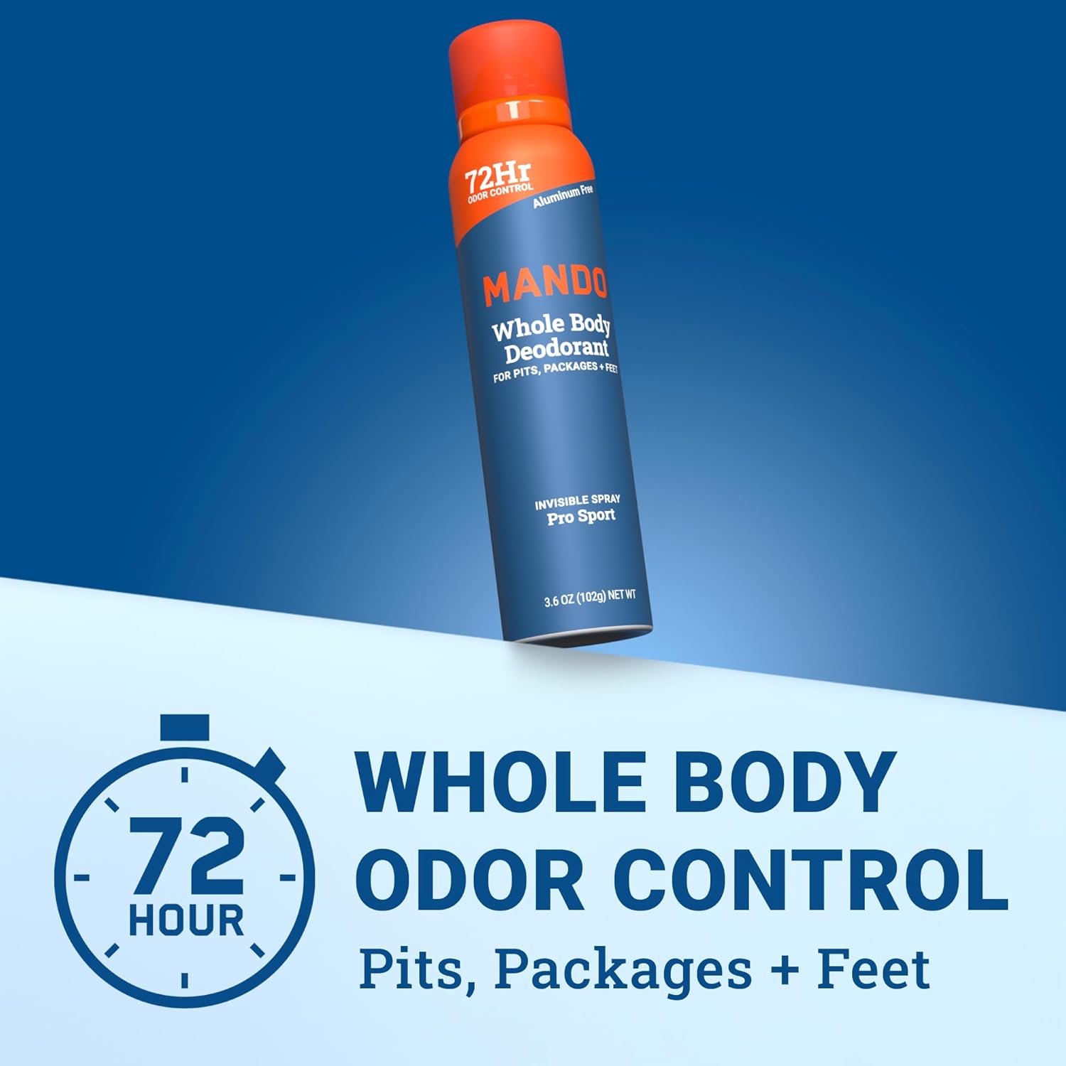 Mando Men's 72-Hour Invisible Deodorant Spray, 2 Pack, 3.6 oz Aluminum-Free Odor Control - Image 2
