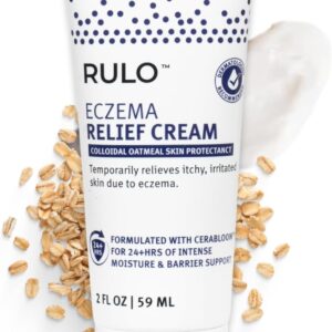 RULO Eczema Relief Cream | Clinical-Strength Itch Relief & Dermatitis Treatment for Adults, Baby and Kids | Advanced Eczema Therapy and Skin Barrier Repair, Colloidal Oatmeal for Itchy Skin | 2 Fl Oz