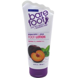 Freeman Bare Foot Lotion Peppermint & Plum With Tea Tree 5.3 Ounce (156ml) (6 Pack)