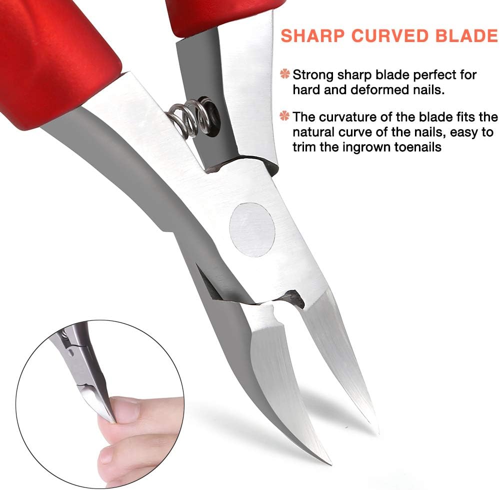 BEZOX Precision Ingrown Toenail Clippers with Comfort Grip for Thick Nails - Image 3