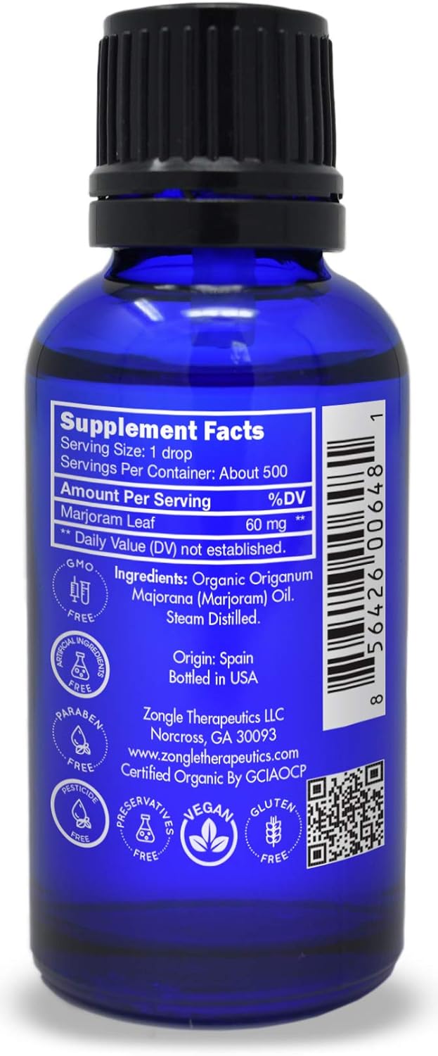 Organic, Marjoram Essential Oil, Food Grade – 100% Pure, Sweet Marjoram Essential Oil, by Zongle Therapeutics, 1 OZ - Image 5