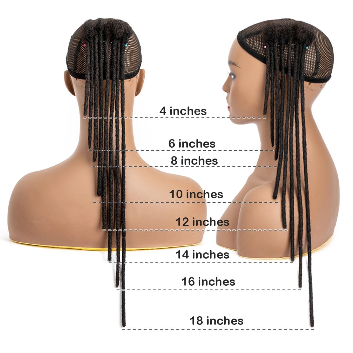 DAIXI 100% Real Human Hair Dreadlock Extensions 30 Strands, 16 Inch, Medium Thickness - Image 8
