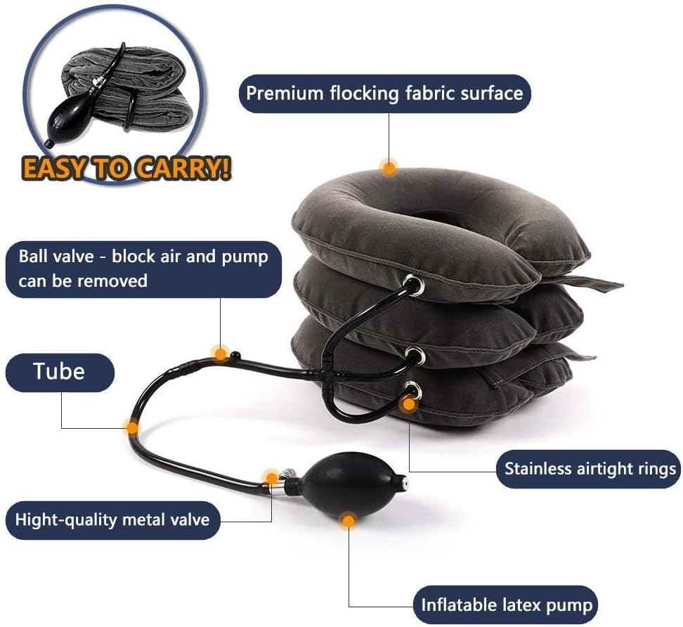 Adjustable Cervical Neck Traction Device for Pain Relief and Support Brace - Home Use - Image 5