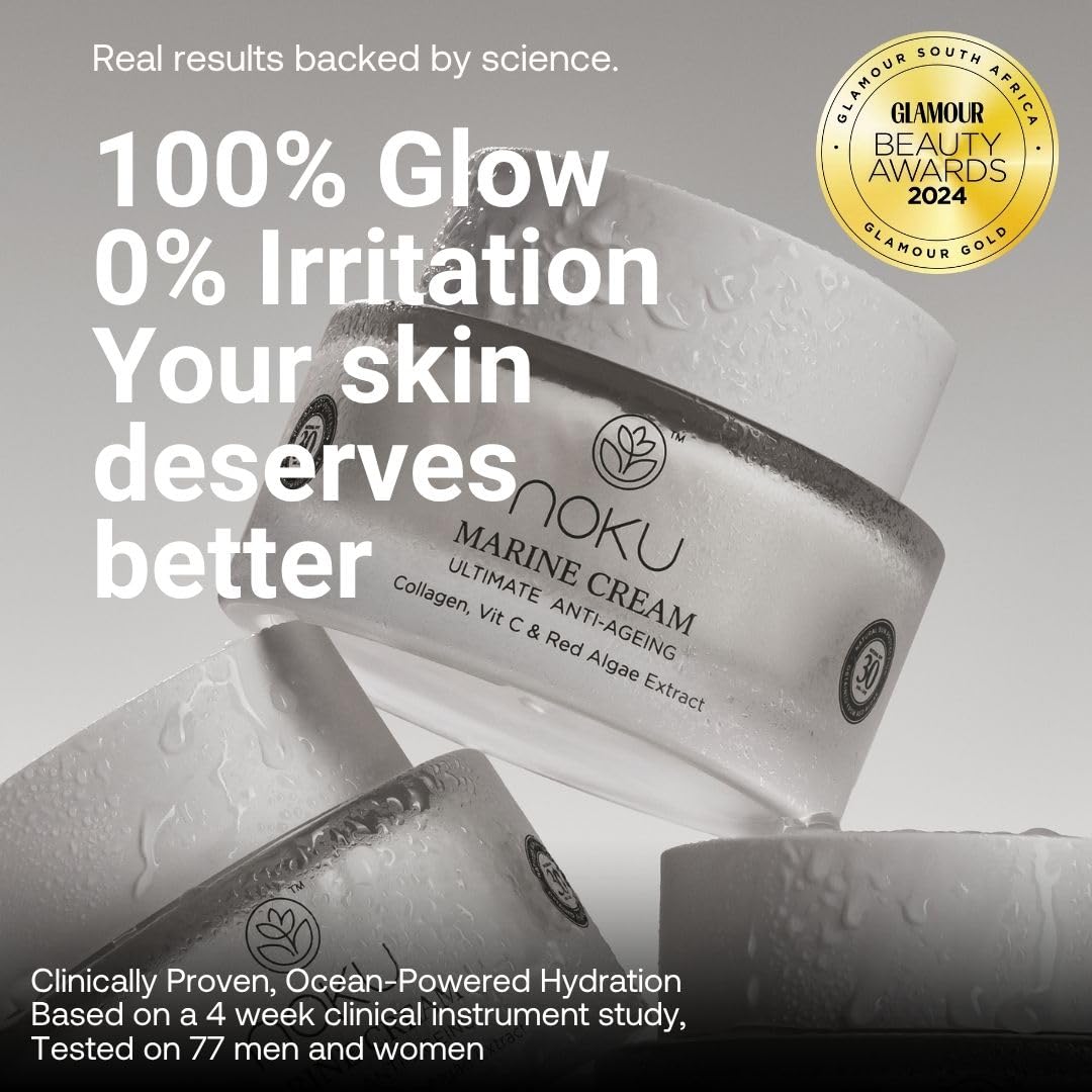 Noku Marine Cream | Award Winning | Vegan & Cruelty-Free - Red Algae Extract with Vegan Collagen, Vitamin C & Argireline Peptides for Hyperpigmentation, Anti-Aging, and Hydration. - Image 2