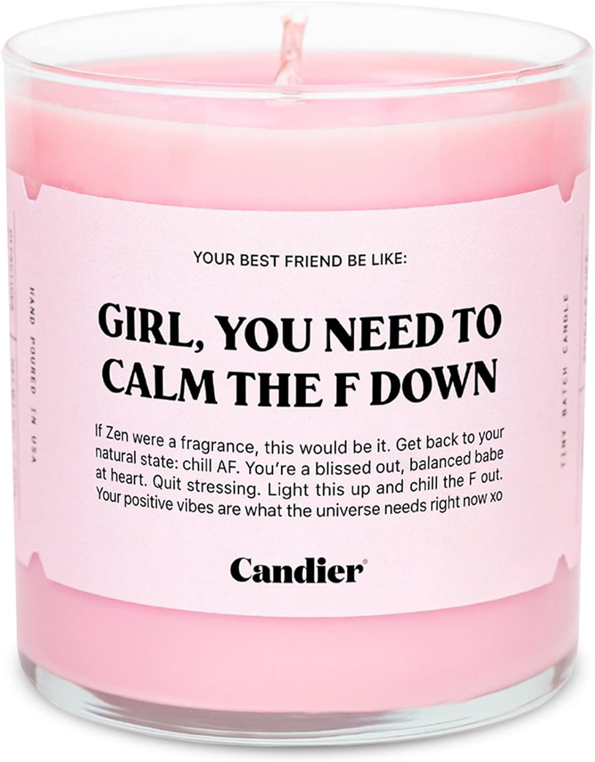 Ryan Porter Calm The F Down Candles - 100% Natural & Vegan - Made of Hand-Poured Soy Wax & Cotton Wick - Smells Cherry Blossom, Magnolia & More - Decor Glass Candles - No Parabens, Phthalates, Lead