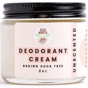 ECO ROOTS Natural Deodorant for Women & Men | Organic Deodorant Cream Non Aluminum | Baking Soda Free Healthy Deoderant for Body & Private Parts | All Vegan Pit Paste Zero Sweat Scent Free