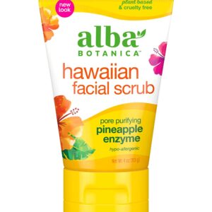 Alba Botanica Hawaiian Facial Scrub, Pore Purifying Pineapple Enzyme, 4 Oz