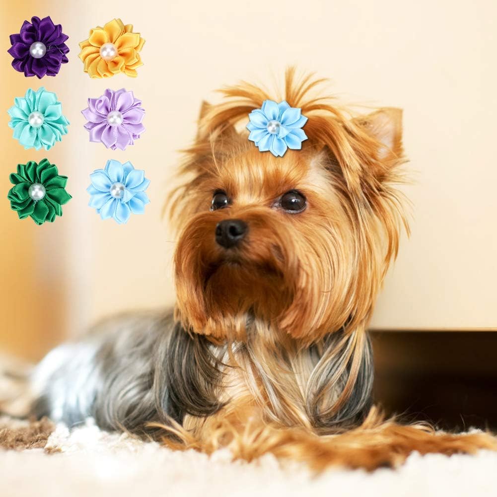 30Pcs Dog Hair Bows pet hair accessories and target audience keywords: dog clips for hair pet pet hair accessories and target audience keywords: Dog Hair Clips for Small Dogs Bow Ties Grooming - Image 3