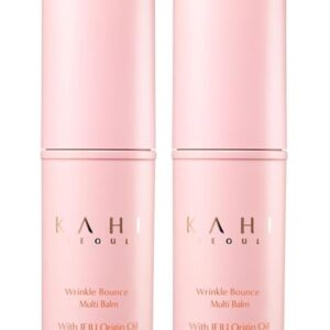KAHI Wrinkle Bounce Multi Balm - DUO EDITION | All-in-One Hydrating Balm Eye Cream Make Up Base & Moisture Stick | Daily Moisturizer Stick with Salmon-derived sodium DNA (0.64 oz)