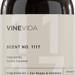 VINEVIDA [4oz] Salted Caramel Fragrance Oil for Candle Making - Candle Scents for Candle Making, Made in USA Candle Oil Scents - Scents for Soap Making - Candle Fragrance Oil