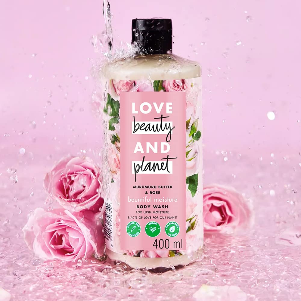 Lovee Beautty & Planet Murumuru Butter and Rose Moisturising Body Wash|Crème Shower Gel for Soft Skin,200ml - Image 8