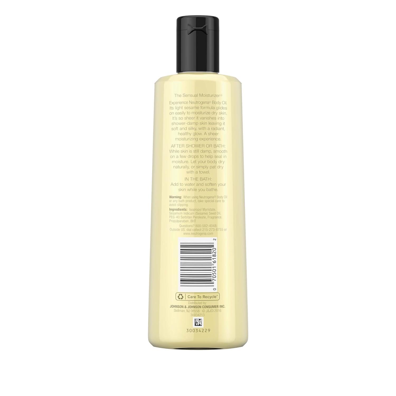 Neutrogena Body Oil Light Sesame Formula, 8.5 fl oz, Radiant Glow Moisturizer for Dry Skin, Bath & Shower Oil For Smooth and Hydrated Skin - Image 9