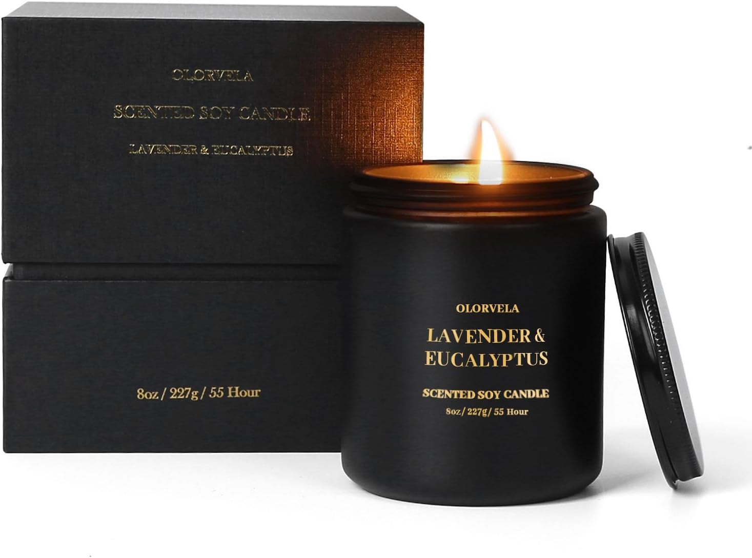 Scented Candles for Men, Candles for Home Scented, 8oz Vanilla Candle,50-Hour Burn Time, Aromatherapy Home Decor Gifts for Men