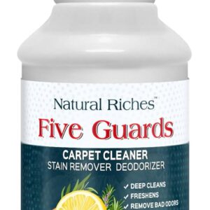 Natural Riches Organic Upholstery Carpet Cleaner Shampoo Solution Machine Use, A Miracle Carpet Cleaner Stain Remover Deodorizing Formula, Use On Rug Carpets Pet and Food Stains 32 fl oz