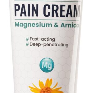 MG+ Pain Cream Squeeze Tube - Extra Strength Magnesium and Arnica Cream - 4 OZ New Squeeze Tube - Sore Legs and Joints, Leg Cramps, Sports and Arthritis Pain Rub - 1 Pack