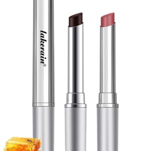 Tinted Lip Balm-2Pcs Hydrating Black Brown Pink Sugar Color Lip Tint Moisturizer,Shiny Honey Lip Care Balm for Dry Lip,Moisturizing Sheer Lip Gloss Lip Treatment,Mother's Day Lip Makeup Gift for Women