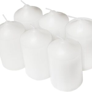 Super Z Outlet Unscented Pillar Candles for Weddings, Home Decoration, Relaxation, Spa, Smokeless Cotton Wick (6, White, 2"x3")