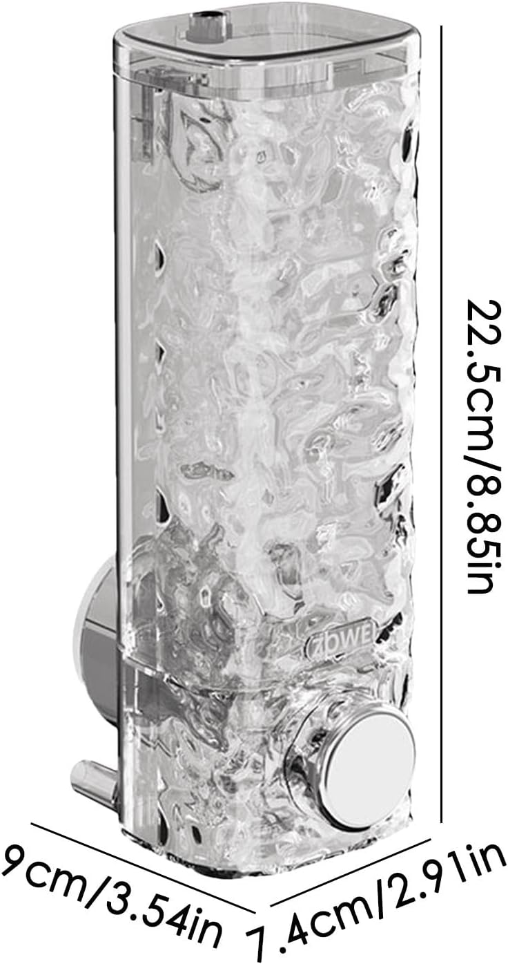 450ml Wall Mount Soap Dispenser for Shampoo Conditioner Body Wash - Image 5