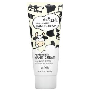 esfolio Pure Skin Moisture Milk Hand Cream – Hydrating & Nourishing Hand Moisturizer with Milk Protein Extract, Soften Dry Skin, Non-Greasy, Daily Moisturizer for Soft & Smooth Hands (3.38 OZ/100ML)