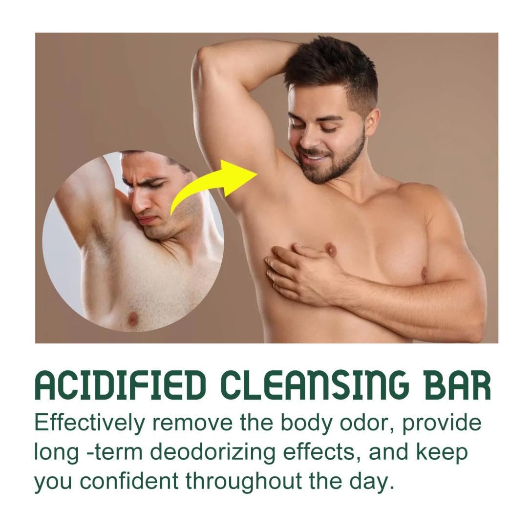 Acidified Body Cleansing Bar - 24 Hour Odor Control - Removes Odor Better than Soap - Moisturizing Formula - Image 9