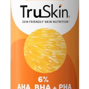 TruSkin BHA Liquid Exfoliant & Toner – PHA AHA BHA Gentle Exfoliator with Salicylic & Glycolic Acid, Vitamin C – Improve Appearance of Tone & Texture, Unclog & Minimize Look of Pores, 4.2 fl oz