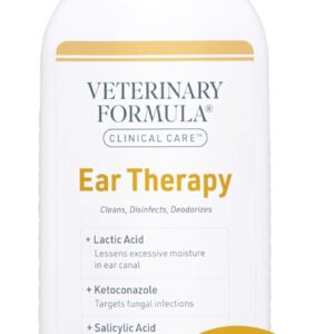 Veterinary Formula Clinical Care Ear Therapy, 8 oz. – Cat and Dog Ear Cleaner – Helps Soothe Itchiness and Clean The Ear Canal of Debris and Buildup