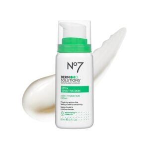 No7 Derm Solutions 100hr Hydrating Face Moisturizer - Face Cream Formulated with Ceramides, Niacinamide & Adaptogens to Help Maintain Moisture Barrier - For Sensitive & Dry Skin (3 Fl Oz)