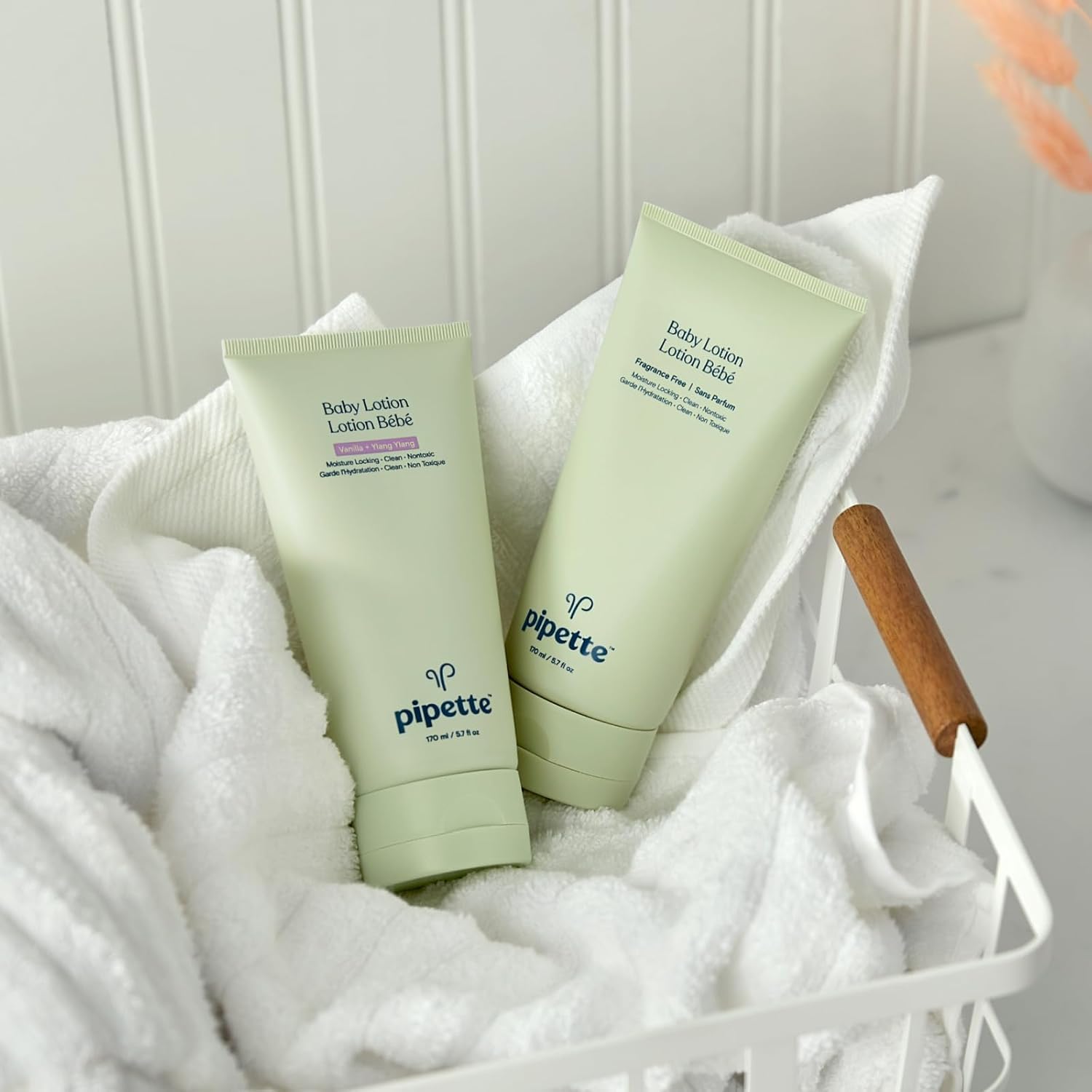 Pipette Vanilla + Ylang Ylang Baby Shampoo + Wash and Baby Lotion Duo, Clean, Tear-Free Bath Time, Sulfate-Free, Paraben-Free, Silicone-Free, Sensitive Skin, Hypoallergenic, Non-Toxic - Image 8