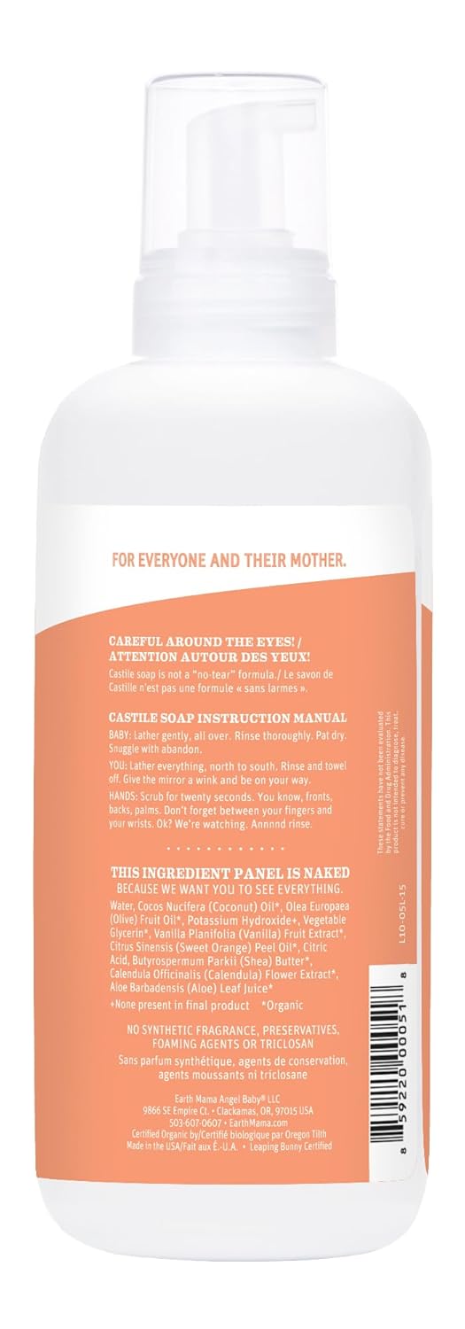 Earth Mama Organic Sweet Orange Baby Wash Refill Liquid Hand Soap 34 fl oz - Image 10