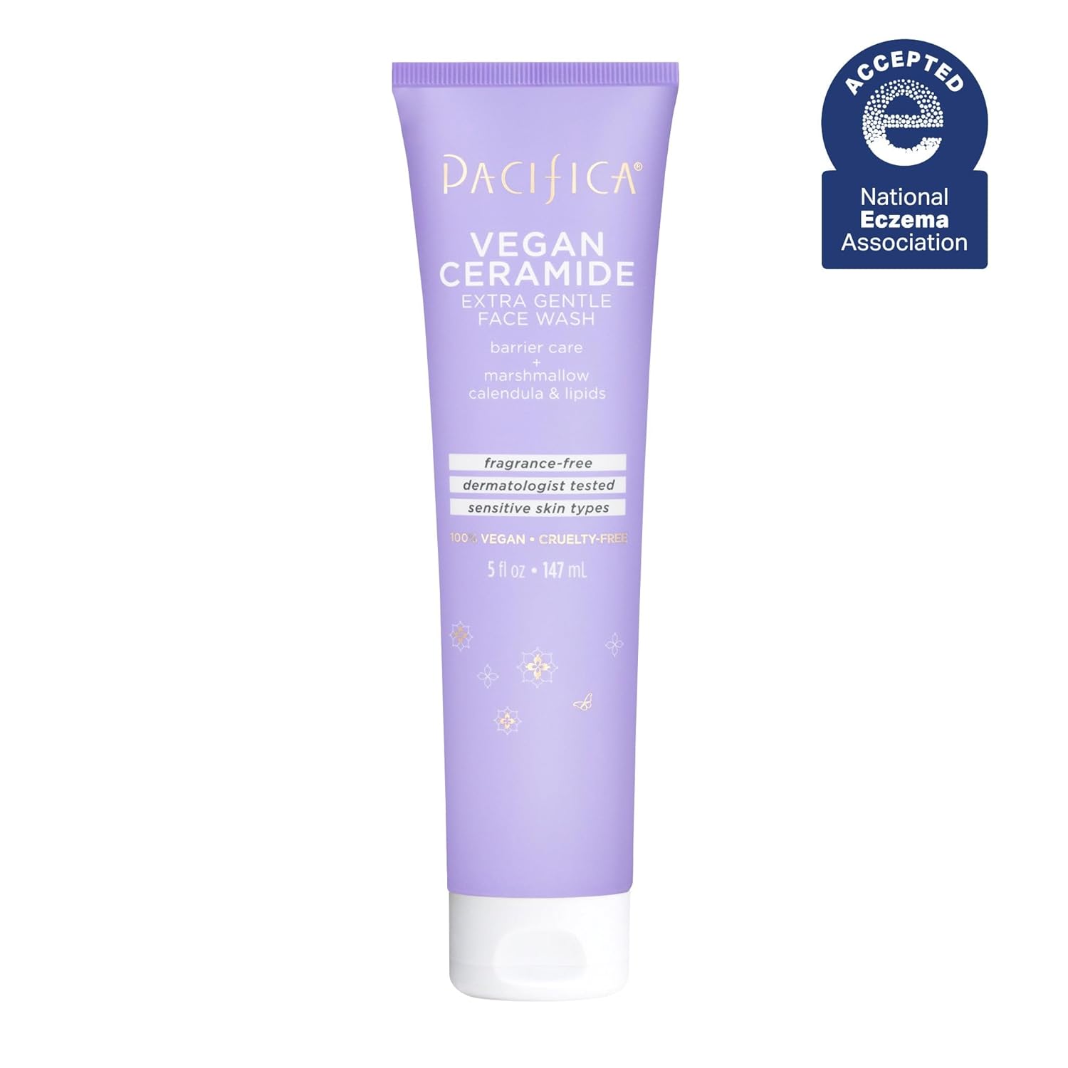 Pacifica Face Wash for Sensitive Skin Facial Cleanser Vegan Ceramide Barrier Repair Extra Gentle for Daily Fragrance Free for Sensitive Skin, Clean Beauty, Vegan & Cruelty-Free Dermatologist Tested - Image 5