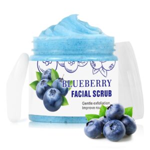 Face Scrub Blueberry Facial Scrubs Facial Exfoliator Facial Peeling Brightening Exfoliating Face Wash Cleanser For Dull Skin Blackheads Acne vitamin c scrub exfoliator scrub for Women Men
