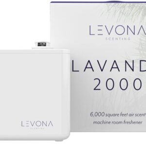 LEVONA SCENT Machine Lavanda: Up to 6000 SQFT HVAC Diffuser- Waterless Scent Air for Office, Hotel & Home Diffuser - Fragrance + Remote Control App Lavanda 2000