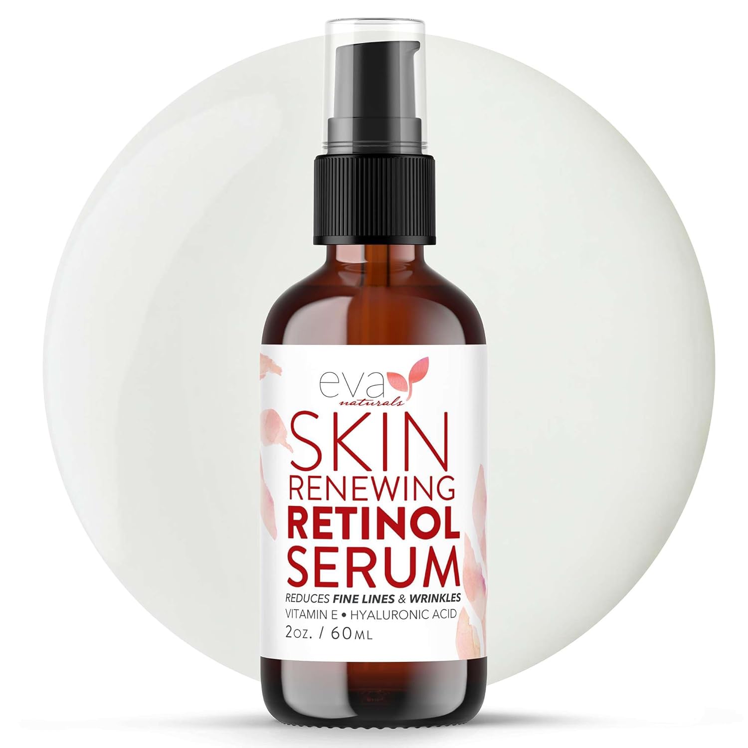 Retinol Serum for Face with Hyaluronic Acid & Vitamin E - For Anti-Aging, Fine Lines, Wrinkles, Resurfacing, Acne Marks and Scars, Skin Brightening, Dark Spot Correction Night Serum - 2oz