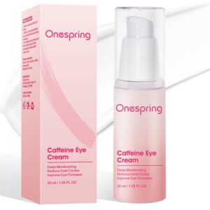 Eye Cream, Caffeine Eye Cream for Puffiness, Wrinkles, Fine Lines, Dark Circles Undereye Treatment for Women & Men, Daily Cream for Moisturizing and Hydrating, 1.05 Fl Oz