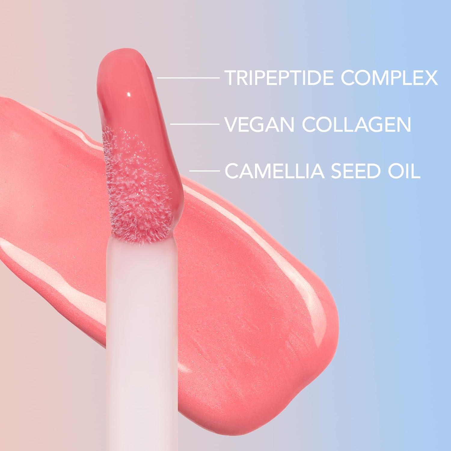 Sacheu Lip Elixir Nourishing and Hydrating Lipgloss — Moisturizing Plumping Lip Gloss Enriched with Collagen, Non-Sticky Lip Color Smooth High-Shine Finish, Vegan & Cruelty-Free, Bunny Tongue (Pink) - Image 4