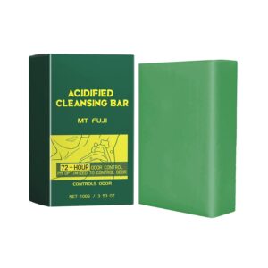 Acidified Body Cleansing Bar - 24 Hour Odor Control - Removes Odor Better than Soap - Moisturizing Formula